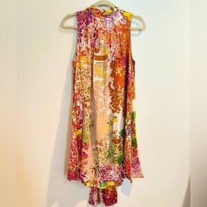 Ali Ro Beautiful Silky Colorful Sleeveless Swing Dress Size 10